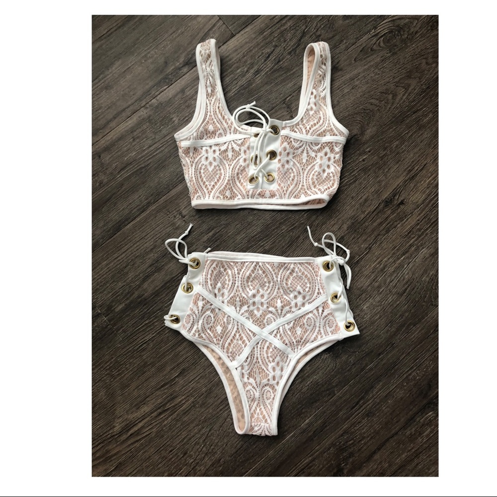 Fashion Nova Lace Up Swimsuit